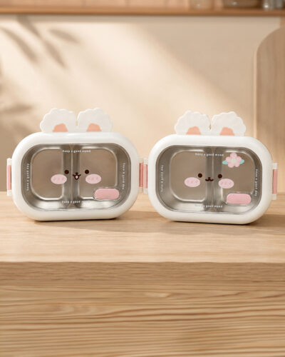 Παιδικό Lunch Box Bunny από Ανοξείδωτο Ατσάλι – 2 Θέσεων