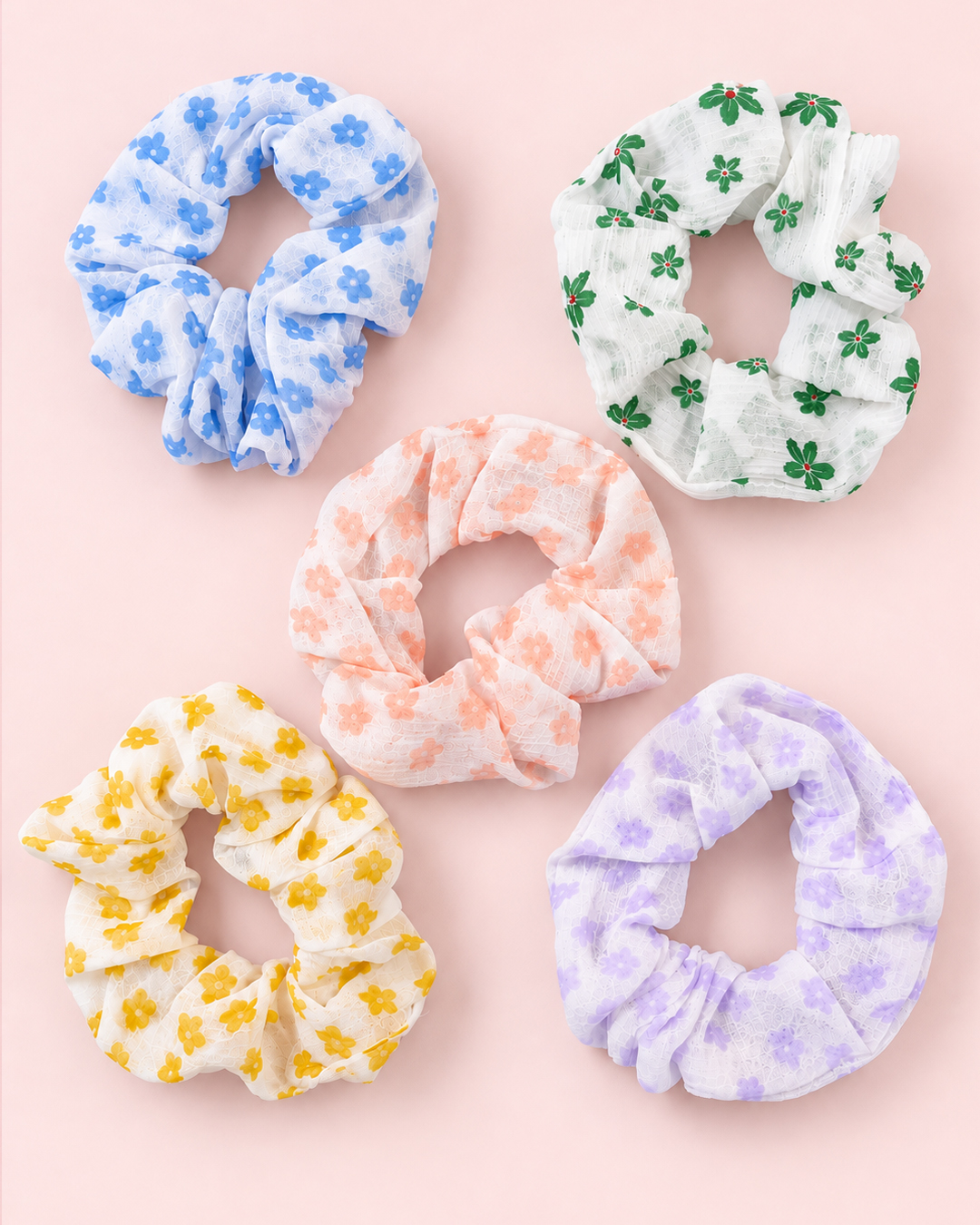 Floral Scrunchies Μαλλιών
