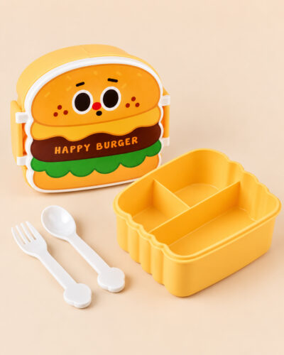 Lunch Box Burger με κουτάλι και πιρούνι