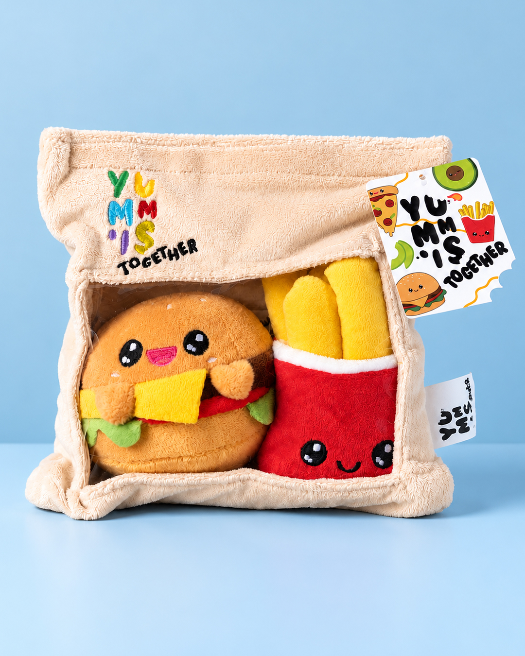 Σετ Λούτρινα Yummis Together Burger & Fries – Joy Toy 2 Σετ Λούτρινα Yummis Together Burger & Fries – Joy Toy - Image 2